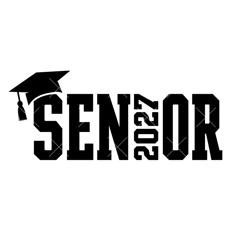 Lass Of 2027 Senior Graduate Car Sticker Exterior Accessories for Window Truck SUV Vehicle Decor Waterproof Vinyl Decal