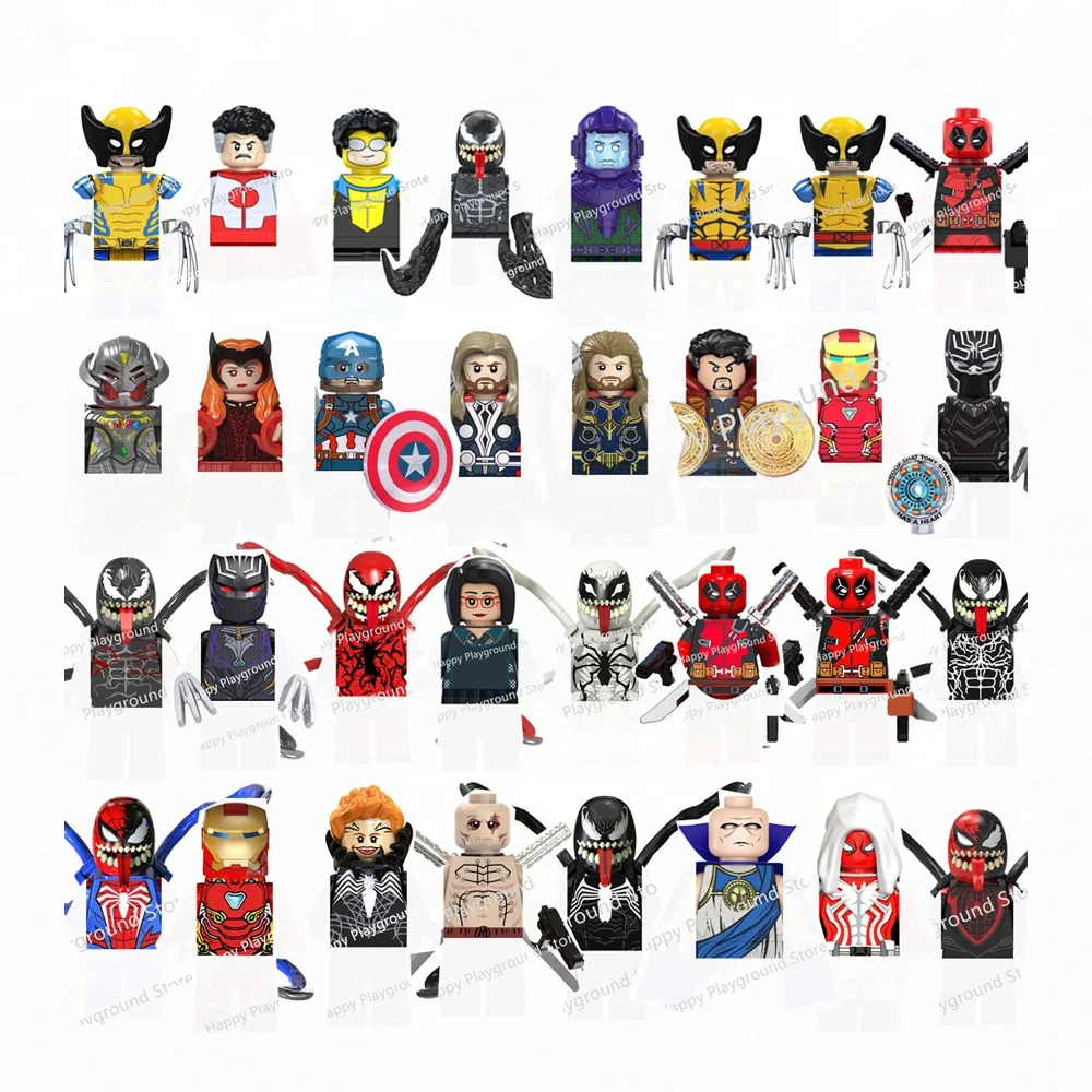 جديد أنيمي سوبر الكرتون الأفلام التلفزيونية أبطال الطوب لعبة اللبنات للأطفال جمع اللعب نموذج هدايا عيد الميلاد