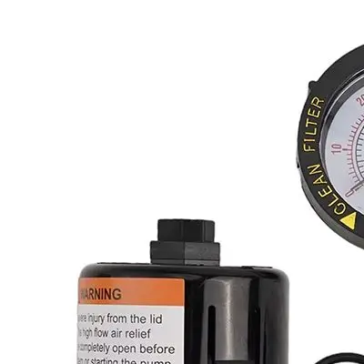 Manual Air Relief Valve With Pressure Gauge O-Ring And Clip For Pool Spa Filter System Replacement Kit Plastic High Flow Release