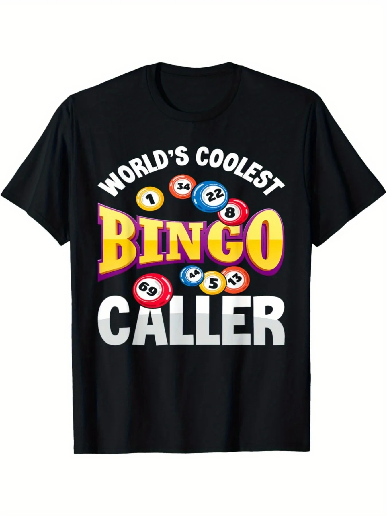 

World's Coolest Bingo Caller - Funny Bingo Player Gift Men's Classic Patterned Pure Cotton Round Neck Short Sleeve Tee