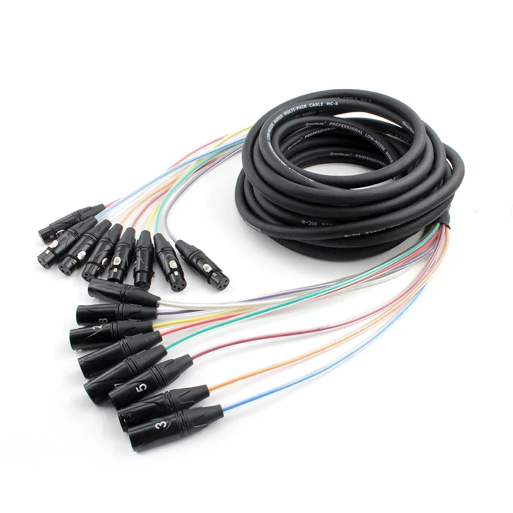 12 and 16 channel professional multimedia 3-pin XLR male and female cable balanced audio extension cable