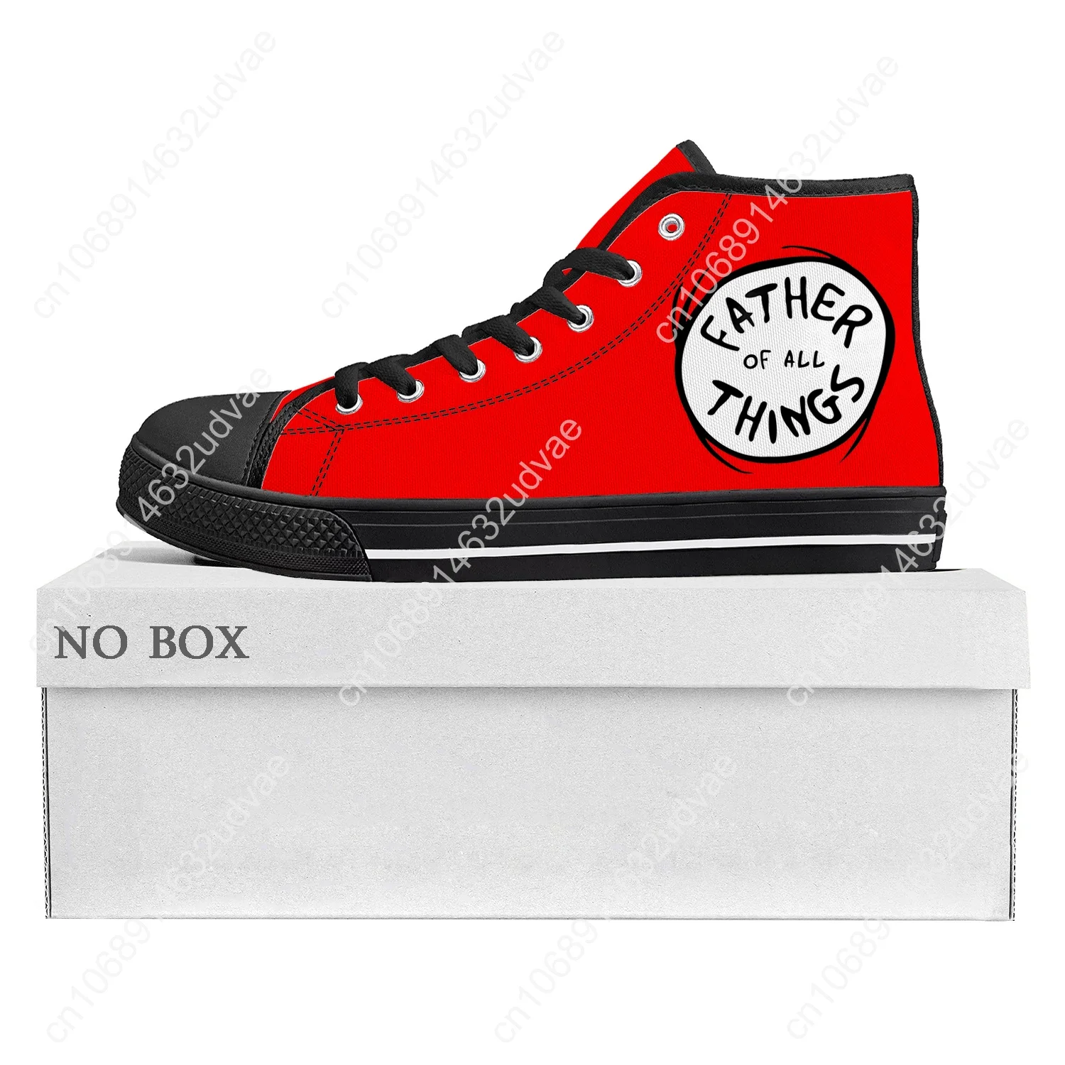 Thing 1 Thing 2 Red Dr Seuss High Top Sneakers Mens Womens Teenager Canvas Sneaker High Quality Casual Couple Shoes Custom Shoe