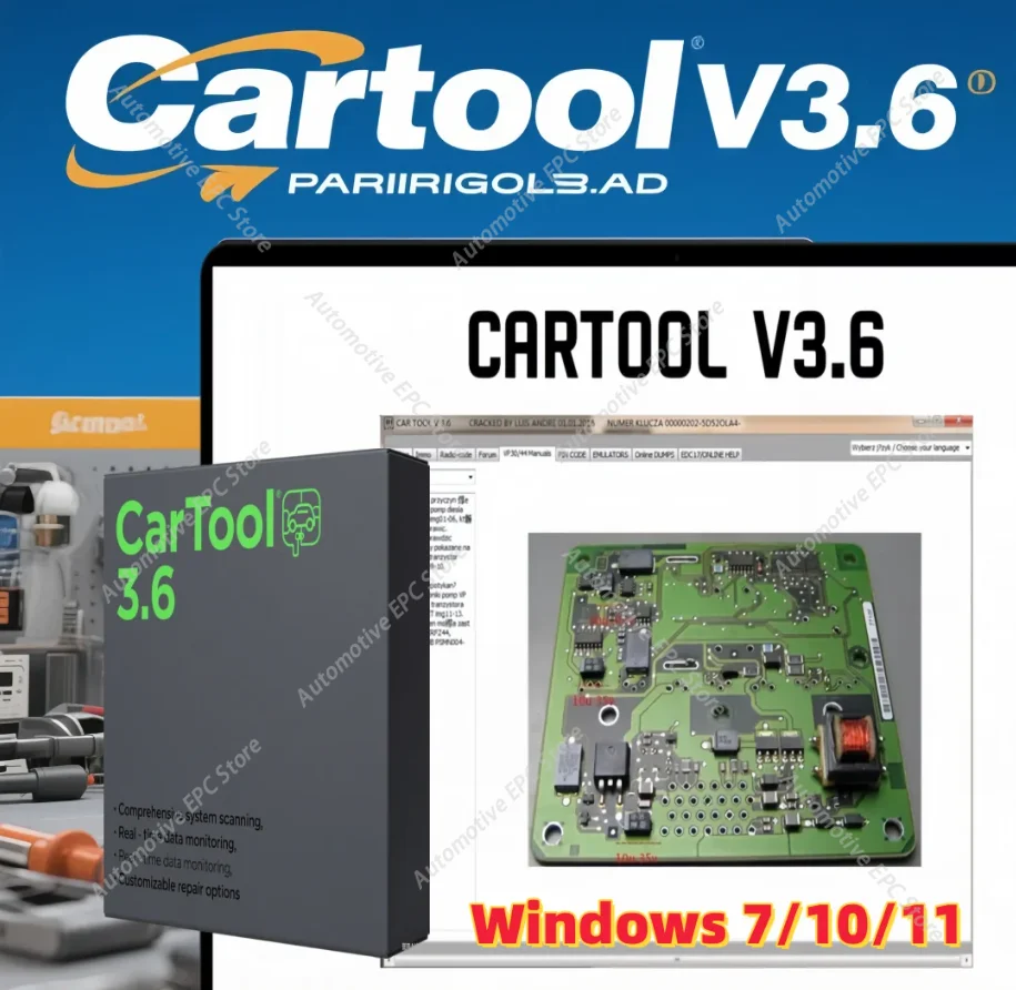 

CarTool 3.6 2026 Автомобильный инструмент для Immo и программного обеспечения для сброса автомобилей с подушками безопасности