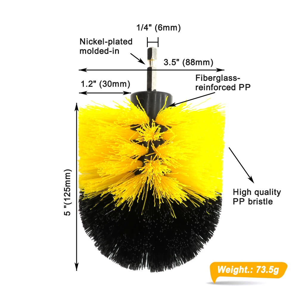 3.5 Inch Screwdriver Brush Nozzles For Dry Cleaning Drill Cleaning Brush Brush Nozzle Brush For Screwdriver