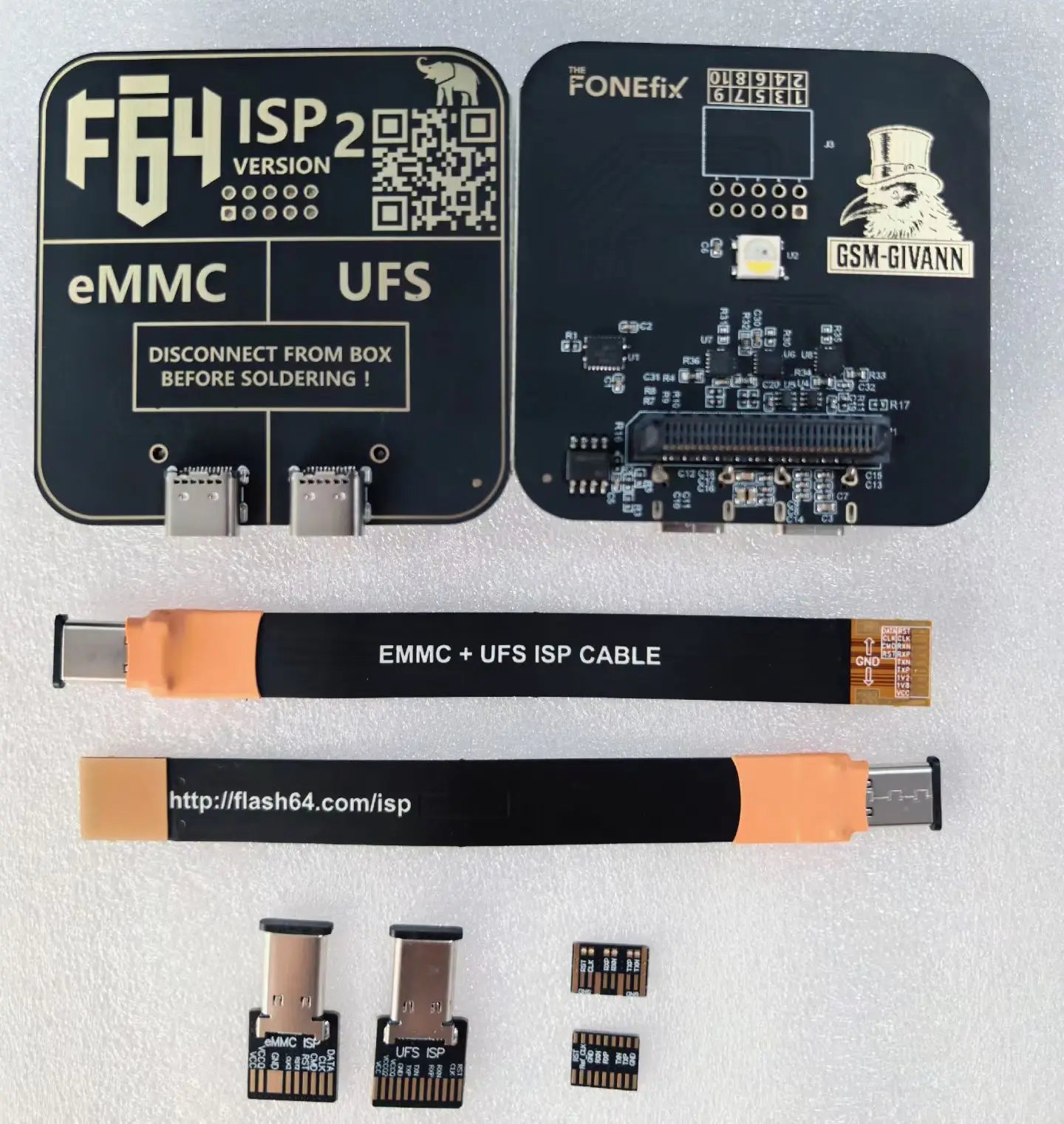 F64 Flash 64 Lite Ultra Full Set of Genuine UFS BGA 153, UFS BGA 254, UFS BGA 297 and EMMC 254.