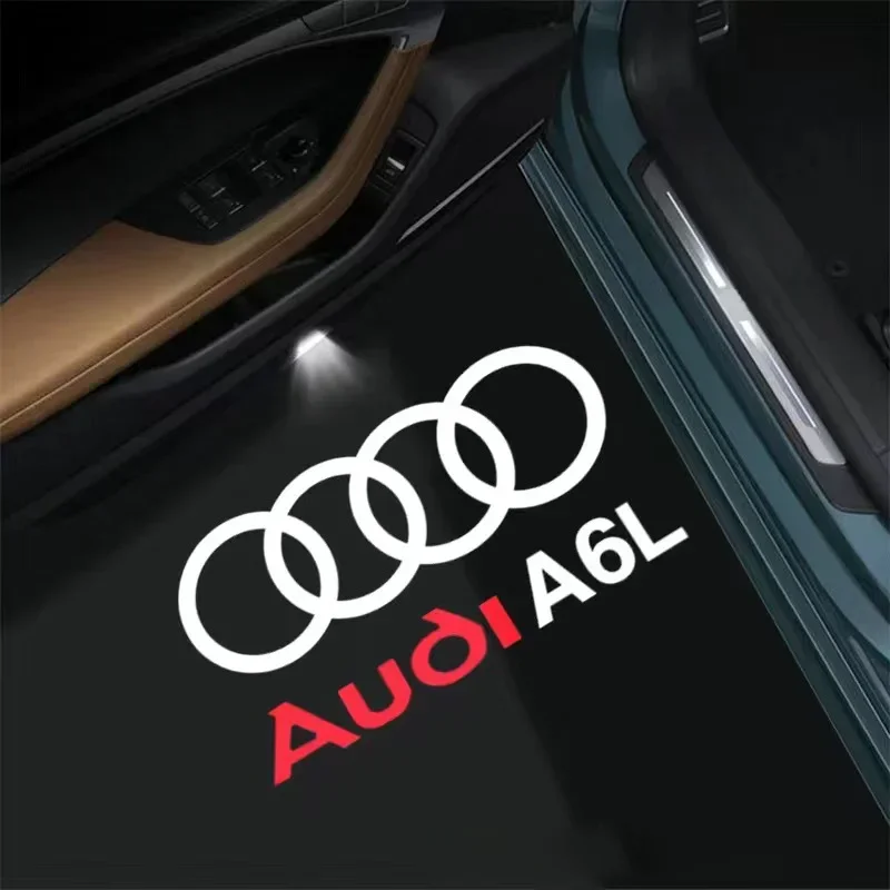 2 шт., Светодиодные Автомобильные дверные логотипы для Audi A4 B5 B6 B7 B8 B9 A1 A3 8V 8P 8L A6 C7 A5 A7 A8 Q3 Q5 Q7 TT S3 S6 Sline Quattro