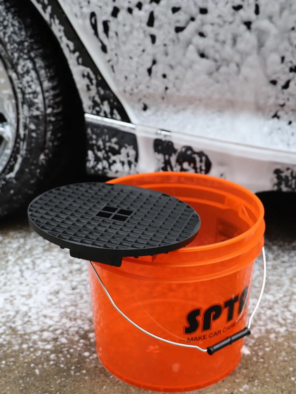 SPTA 31Pcs Car Wash 15L Bucket Set Car Wash Filter Mitt Sponge Towels Tire Detailing Brushes Exterior Interior Cleaning Tools view 5