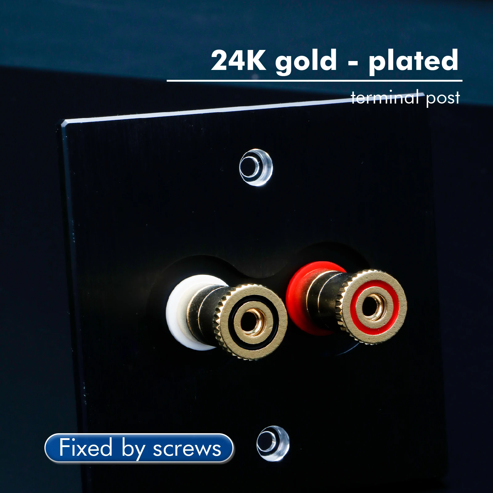 Binding Post Amplifier Terminal Connector Banana Plug 24K Gold Plated Sold Brass Amplifier Speaker Terminal Binding Post Banana