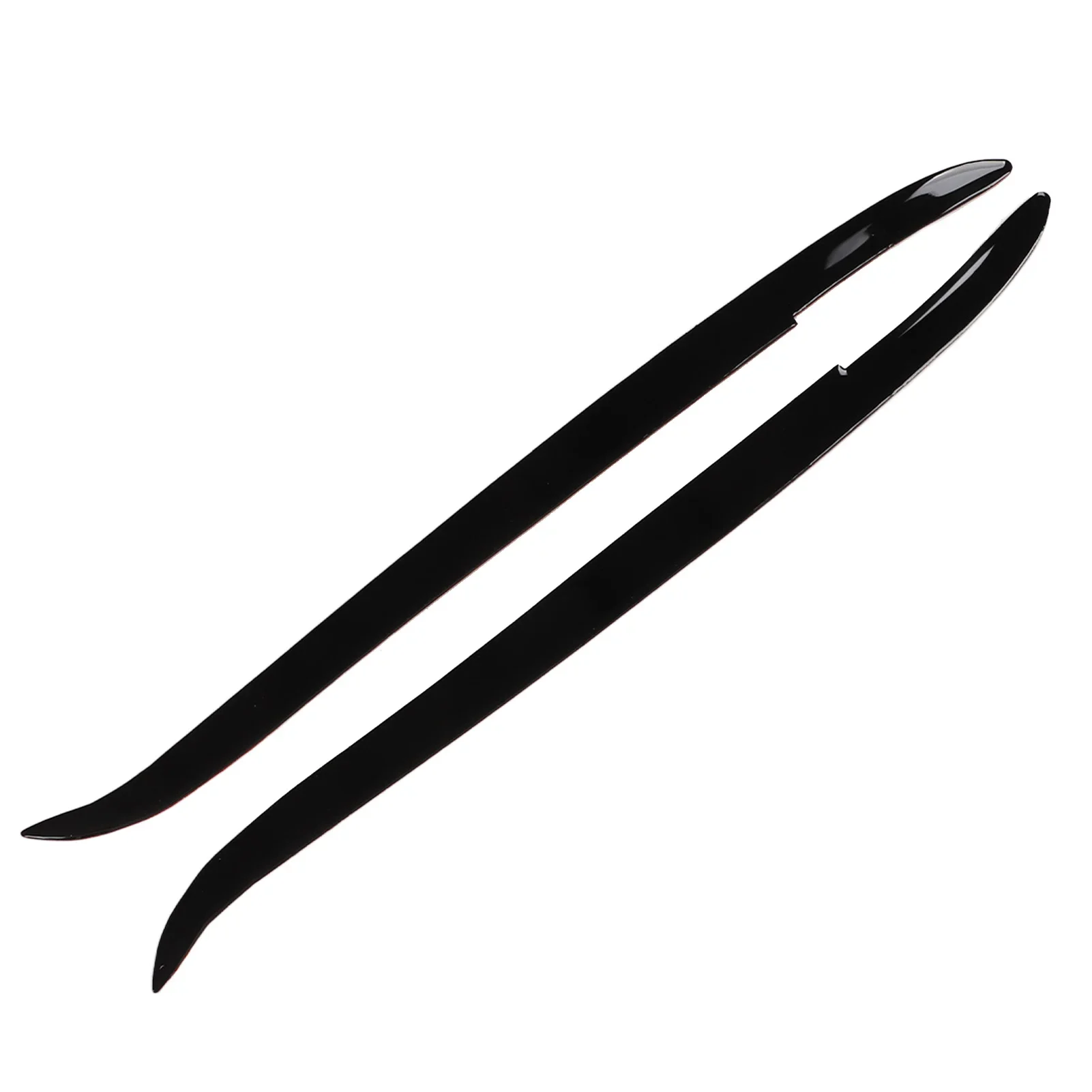 2 Pcs Headlight Eyebrow Glossy Black Trim Front Left Right Decoration for BMW E39 1997‑2003 Exterior Parts