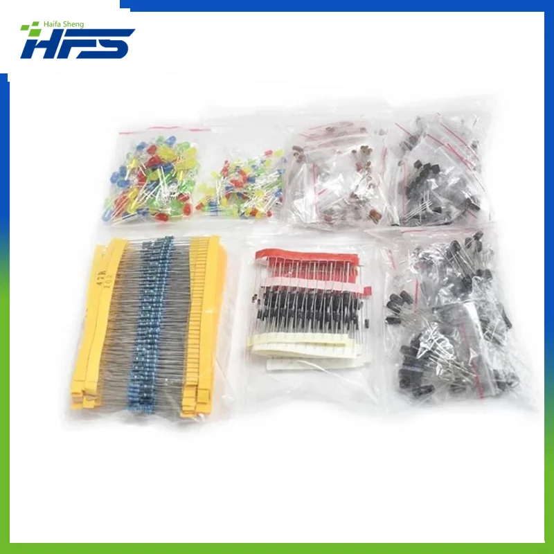 

Metal film Resistor assortment kit led diodes Electrolytic Capacitor Ceramic set transistor Pack diy electronic components Kits