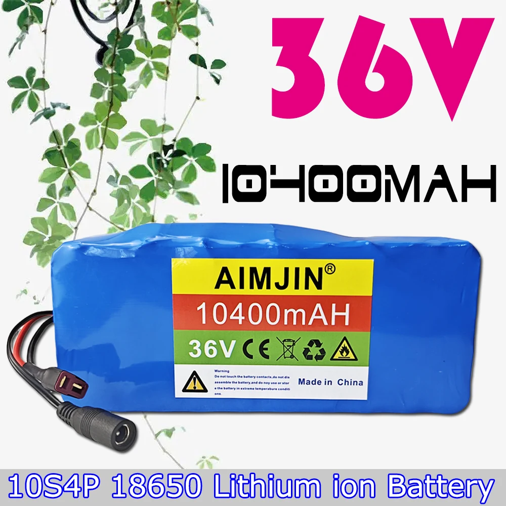 

36V 10400mAh rechargeable lithium ion 18650 10S4P Battery Pack Built in BMS