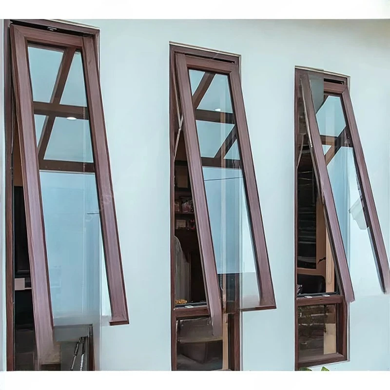 

Double tempered glass aluminum awning energy saving waterproof residential kitchen bathroom swing vertical