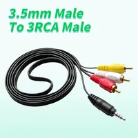 4 poles 3.5 Jack 3.5 mm 3.5mm Male To 3RCA Male Audio Video Cable 5ft 1.5m 3 RCA AV Cable For DVD CD Computer Sound Speaker Car