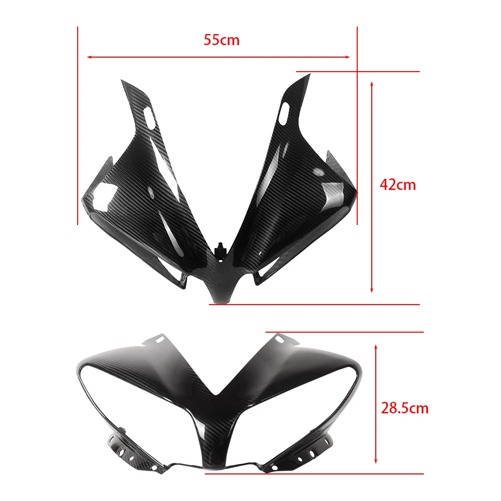 For YAMAHA YZF R1 2012 2013 2014 Front Fairing Accessories Carbon Fiber Twill Motorcycle Cover Parts