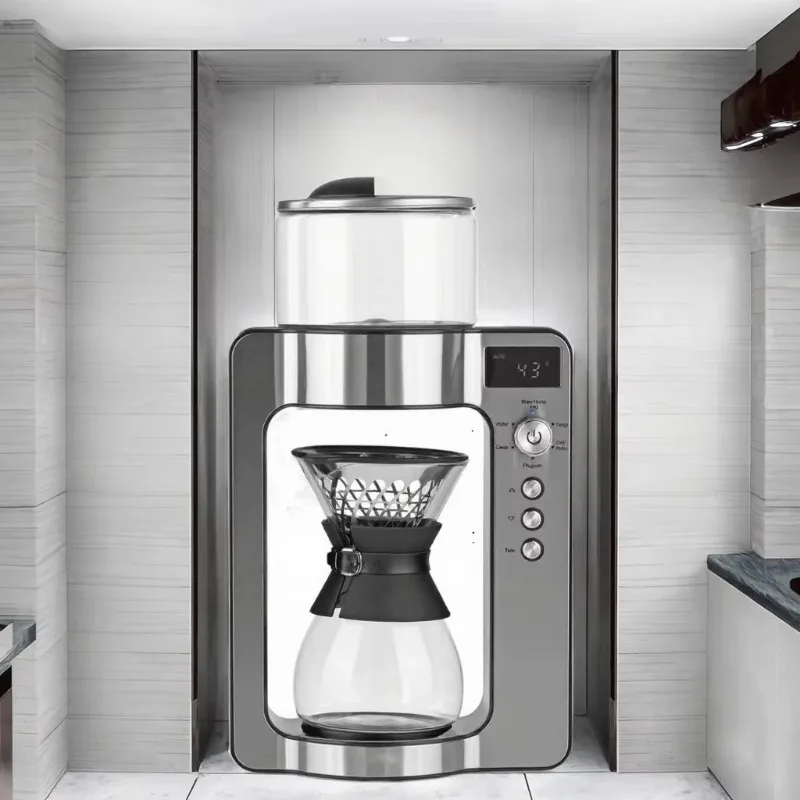 Automatic drip type stainless steel coffee machine electric programmable self-cleaning hotel and home outdoor use