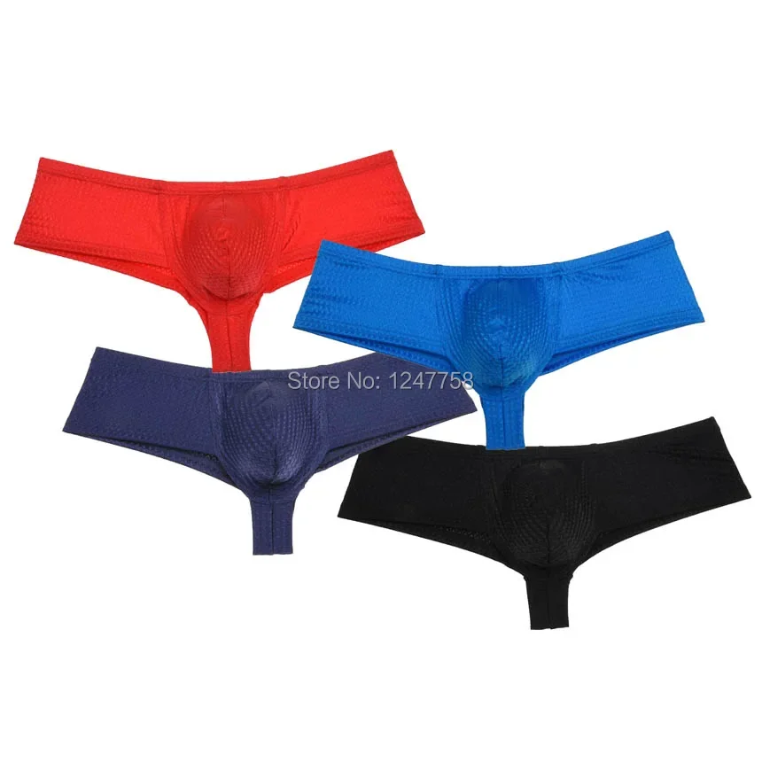 Homewear Shorts Men\'s Skimpy Boxers U convex Pouch Sexy Underpants Underwear Male Drawnwork Liquid Stretch Trunks Shorts