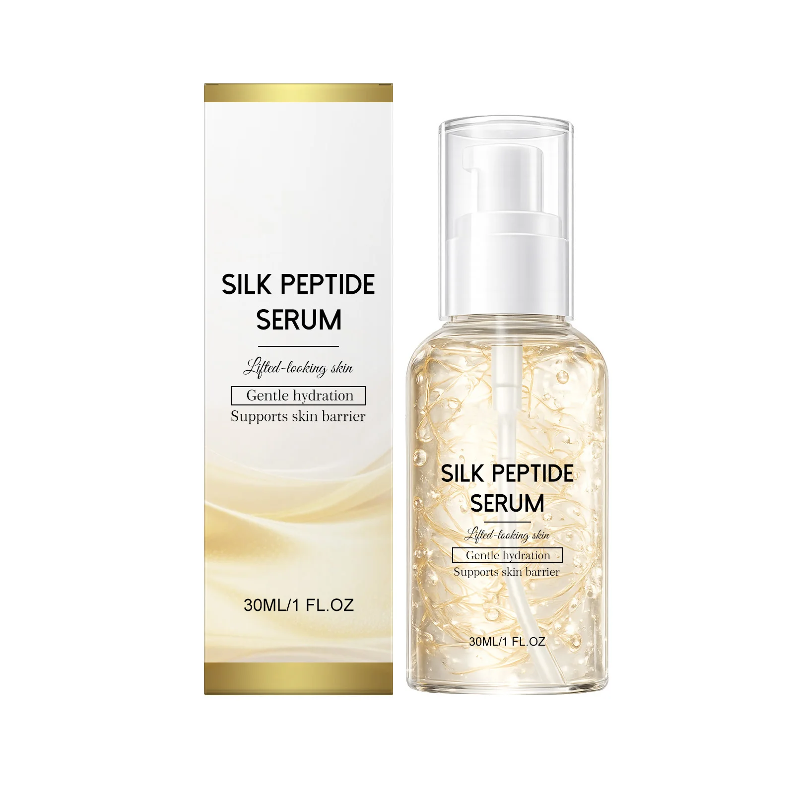 Silk Collagen Ampoule Serum Lifting Tighten Skin Elasticity Repair Skin Barrier Anti-Oxidant Hydrating Deep Collagen Face Toner