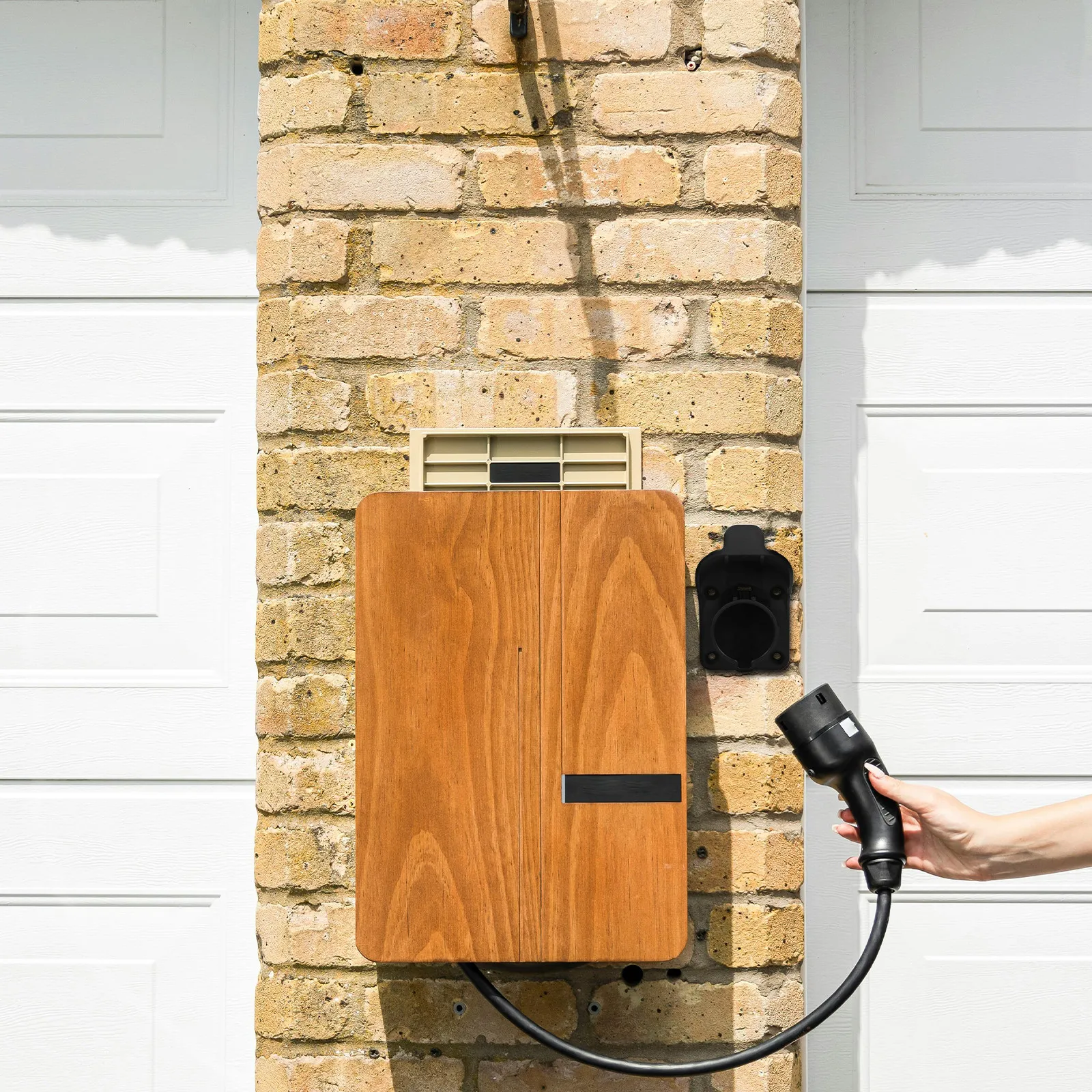 Wall Mount Electric Vehicle Charging Cord Holder for Sae J1772 Connector Charging Plug Organizer Garage Wall Organizer Space