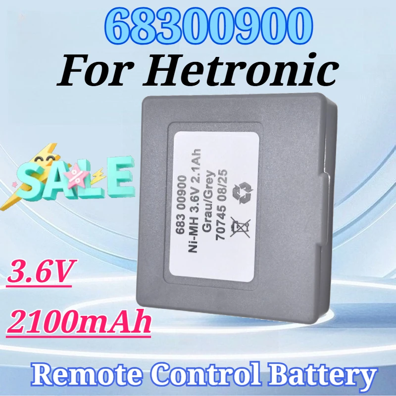 

For 68300900 3.6V 2100mAh Remote Control Battery for Hetronic Pump Truck Overhead Crane Koda Wet Spray Rechargeable Battery