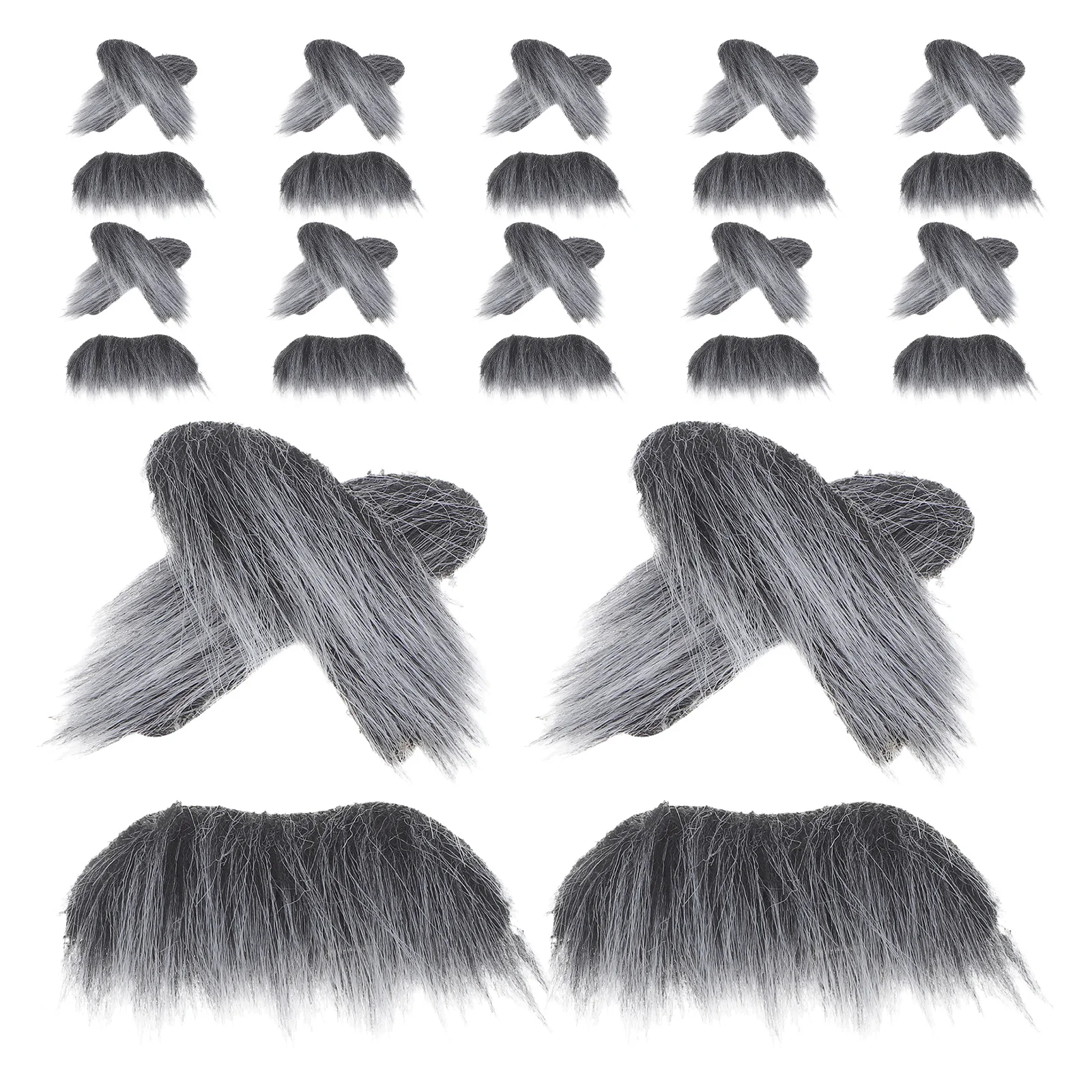 12 Zestawów Realistycznych Sztucznych Wąsów Brwi Samoprzylepnych Sztucznych Brod dla Mężczyzn na Halloween Imprezę Cosplay Akcesoria