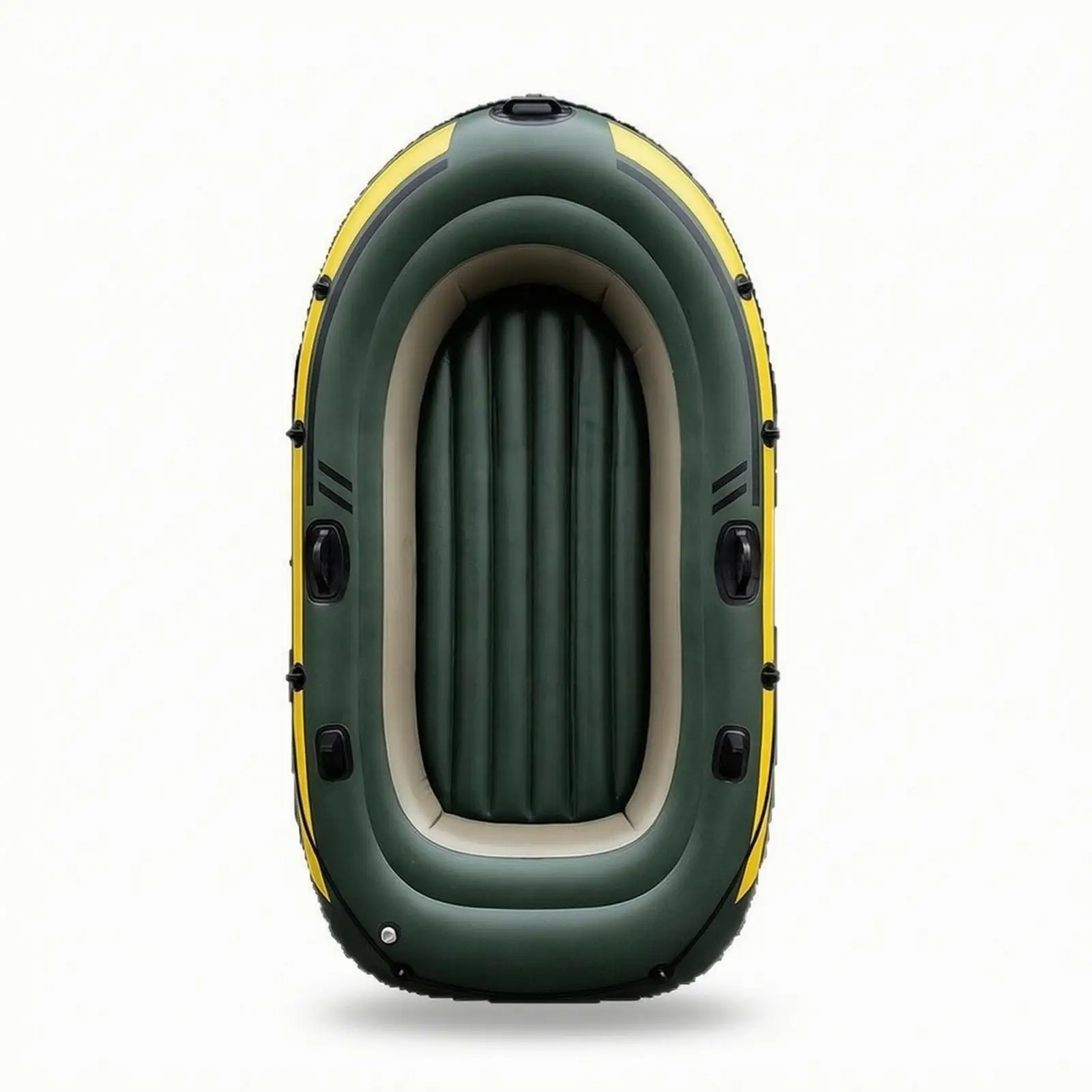 Inflatable Fishing Boat PVC Ribbed Floor Lightweight Portable Dinghy for Leisure Water Excursions