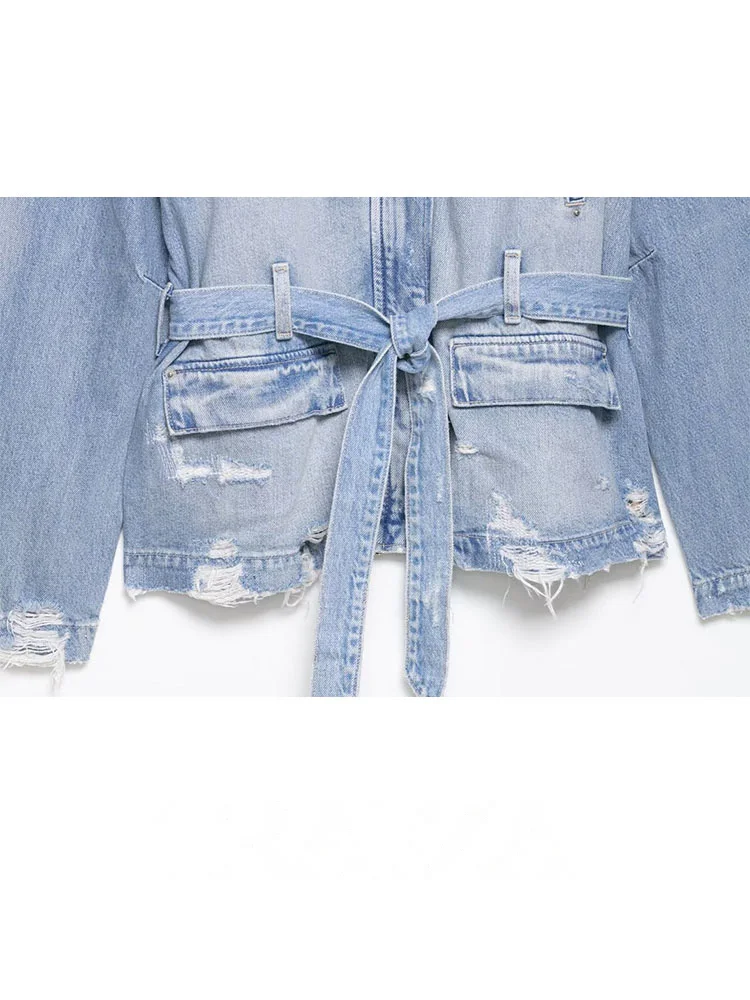 HH Fashion Women Long Sleeves Lapel With Pockets Belted Causal Jacket 2025 Autumn Woman Zipper Single-Breasted Design Coats