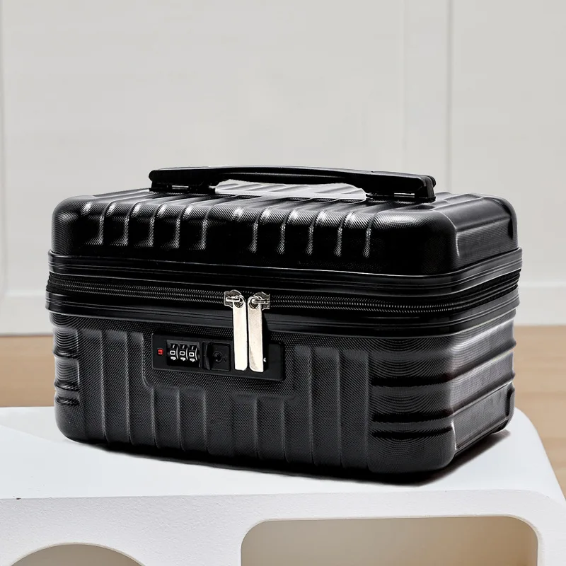 14 inch Mini Travel Suitcase Cosmetic Box Retro Lightweight Portable Hand Luggage Organizer Makeup Case Small Password Box