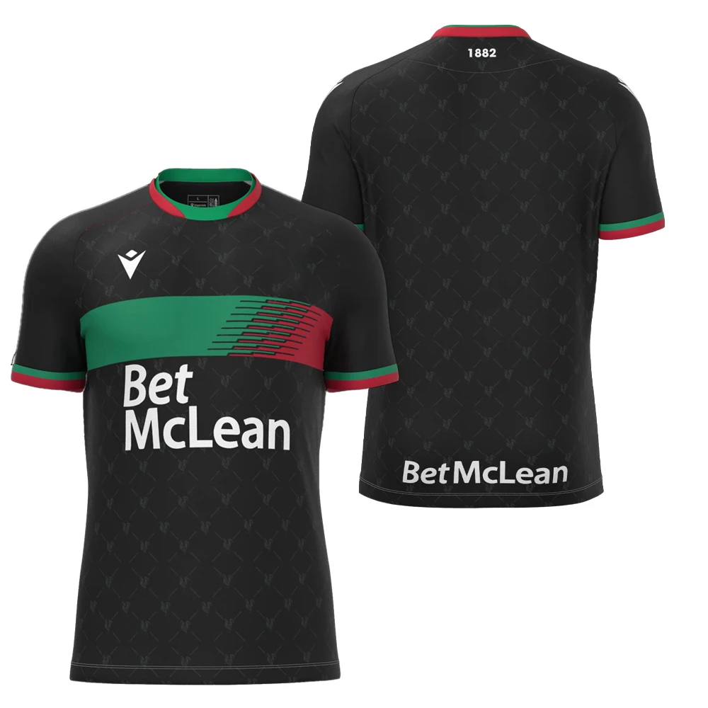 

Macron 25-26 Season Home And Away Jerseys In Black Green And Red Gradient Fans Support The Team's Fashion Trend And Personality