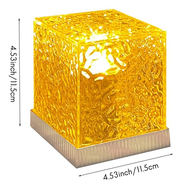 Water Wave Decorative Night Light, Wave Projection Atmosphere Desk Light, 16 Color Touch Control, Remote Control, App Durable