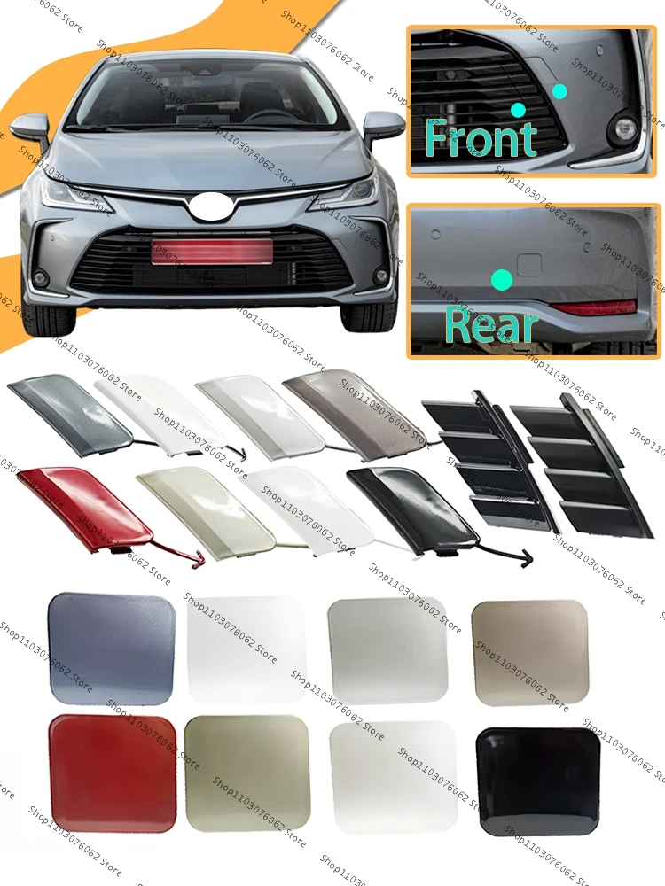 

For Toyota Corolla Hybrid 2019 2020 2021 2022【Not All Models】 Car Front Rear Bumper Tow Hook Cover Cap Trailer Hauling Eye Lid