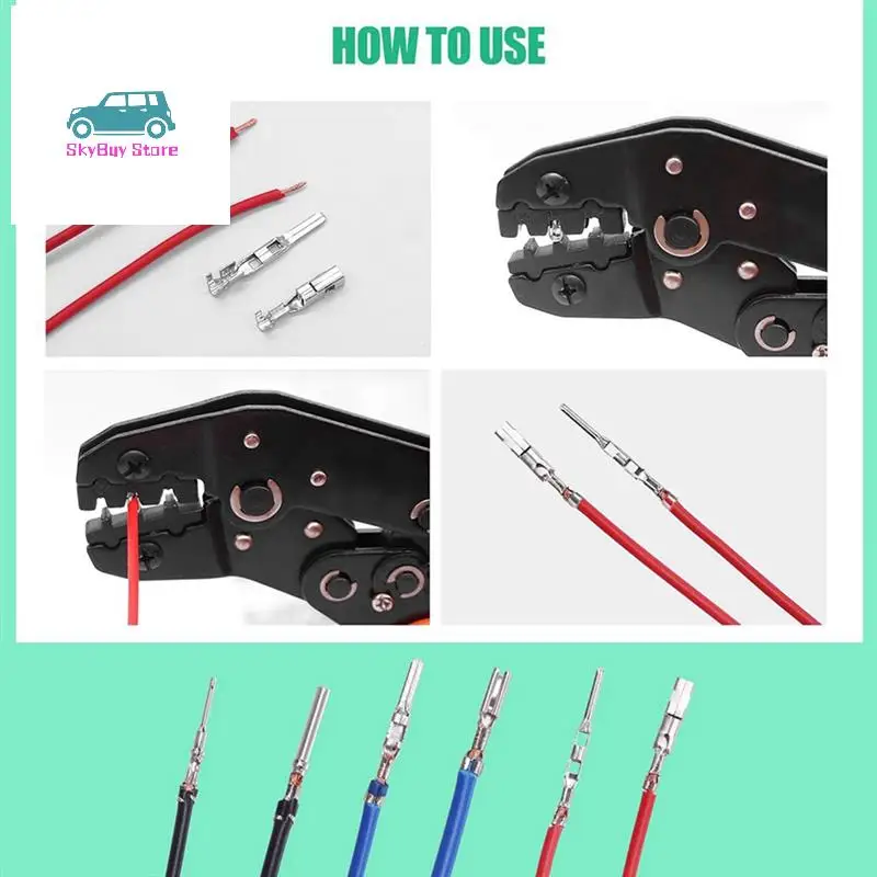 

290PCS Automotive Wire Terminal Pinconnector 1-3.5Mm Non Insulated Plug Disassembly Male And Female Crimping Pins