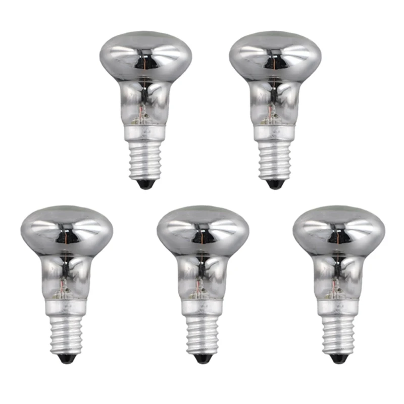 Replacement Lava Lamp E14 R39 30W Spotlight Screw in Light Bulb Clear Reflector Spot Light Bulbs Lava Incandescent 5Pcs