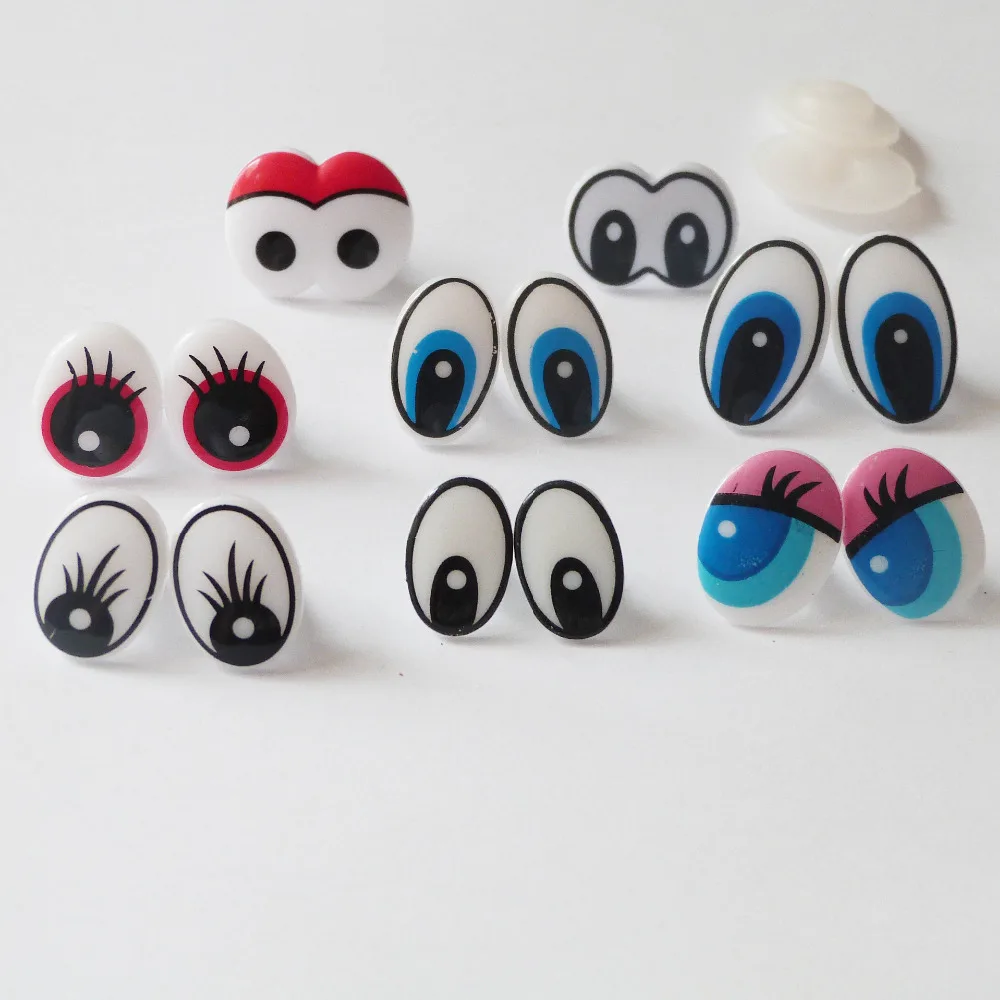 50pcs/lot---- new design comical plastic safety toy eyes & hard washer for diy plush doll materials--you can choose style