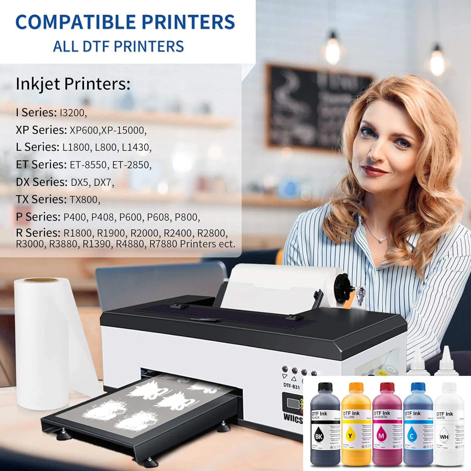 250ML White DTF Ink PET Film Transfer Ink For Direct Transfer Film Printer For DTF Printing PET Film Printing And Transfer