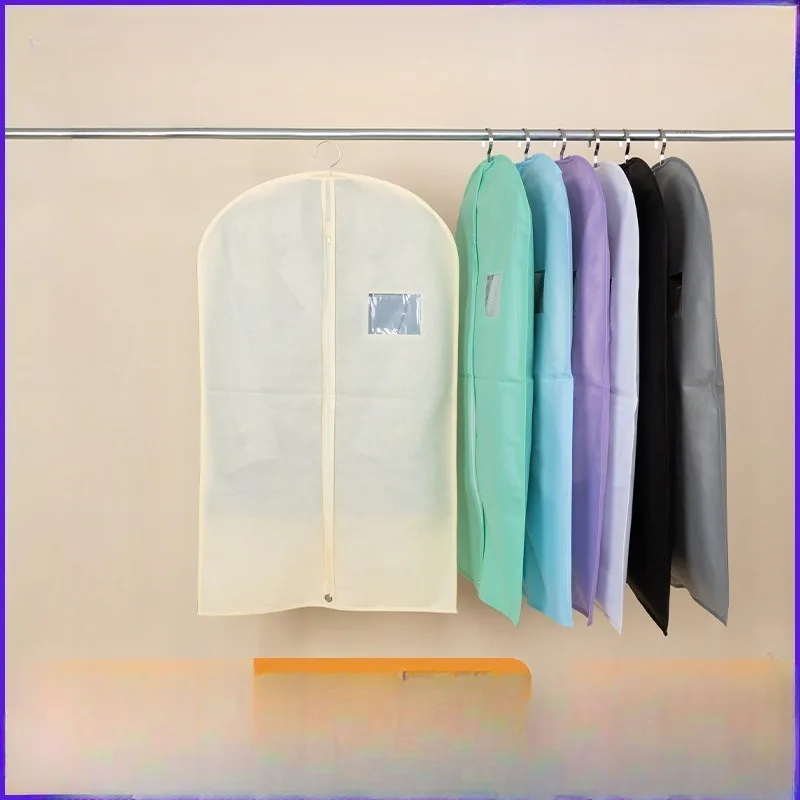 Down Jacket Wool Coat Non Woven Dust Cover Hanging Suit Bag Closet Storage