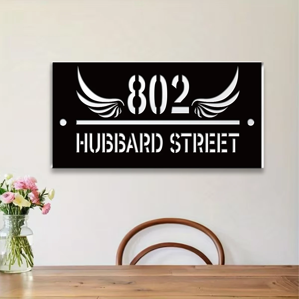 1Pc Custom phoenix Number&Text Acrylic House Number Door Street Sign Plaque,Home Room Garden Decor,Birthday Wedding Gift
