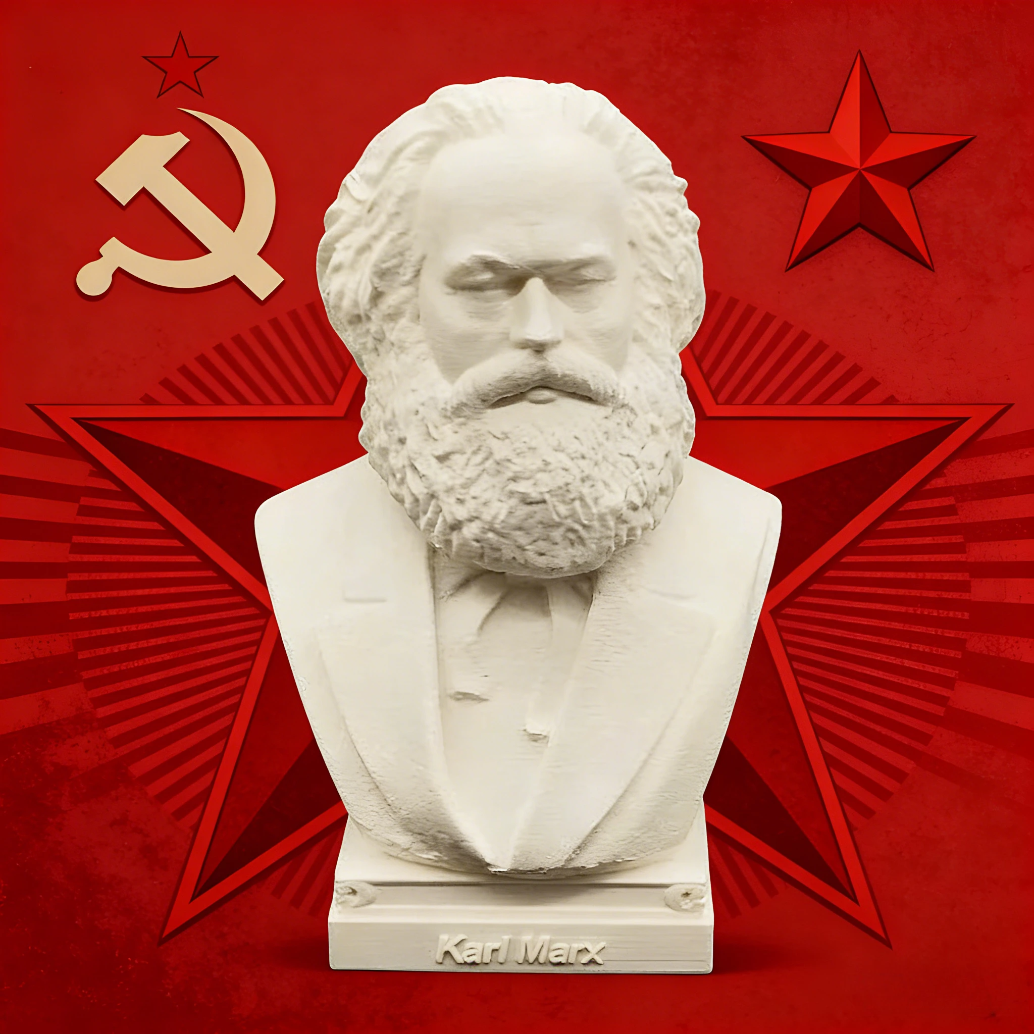 10/15/25cm Marx, Lenin, Stalin Engels Decorative Statue Resin Models 3D Printed DIY Coloring White Blank Sculpture Figurines
