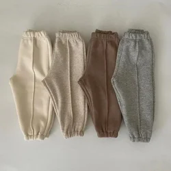 Pantaloni per bambini in pile caldo casual per bambini autunnali per ragazzi e ragazze