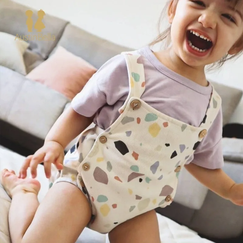 

Summer Baby Rompers Ins Cute Suspender Pants Triangle Jumpsuit Baby Toddler Suspender Bodysuit Newborn Baby Clothes Ropa De Bebe