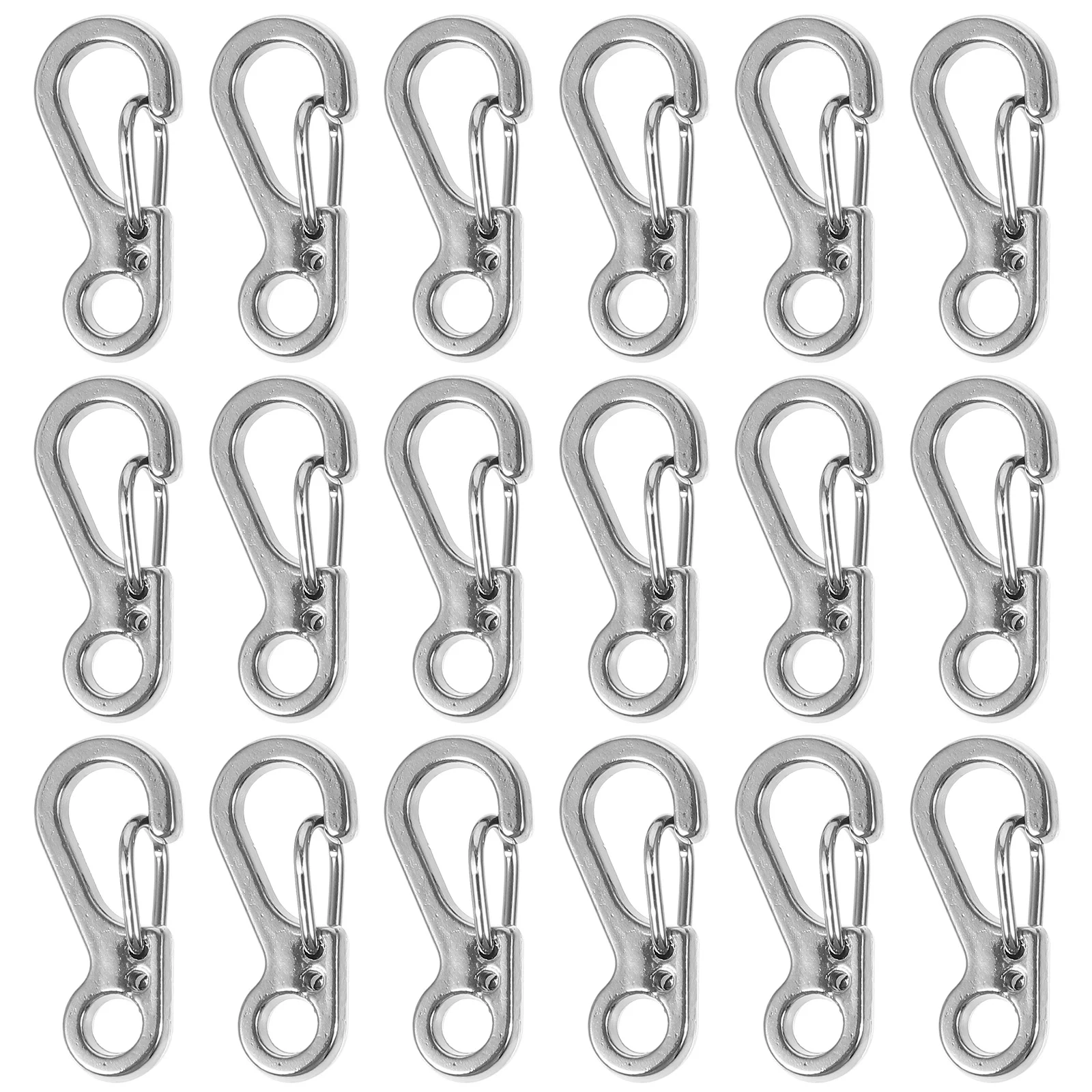 

20Pcs Zinc Alloy Mini Carabiner Clips Easy Detach Jewelry Clasps Versatile for Necklaces Bracelets Keychains Stylish