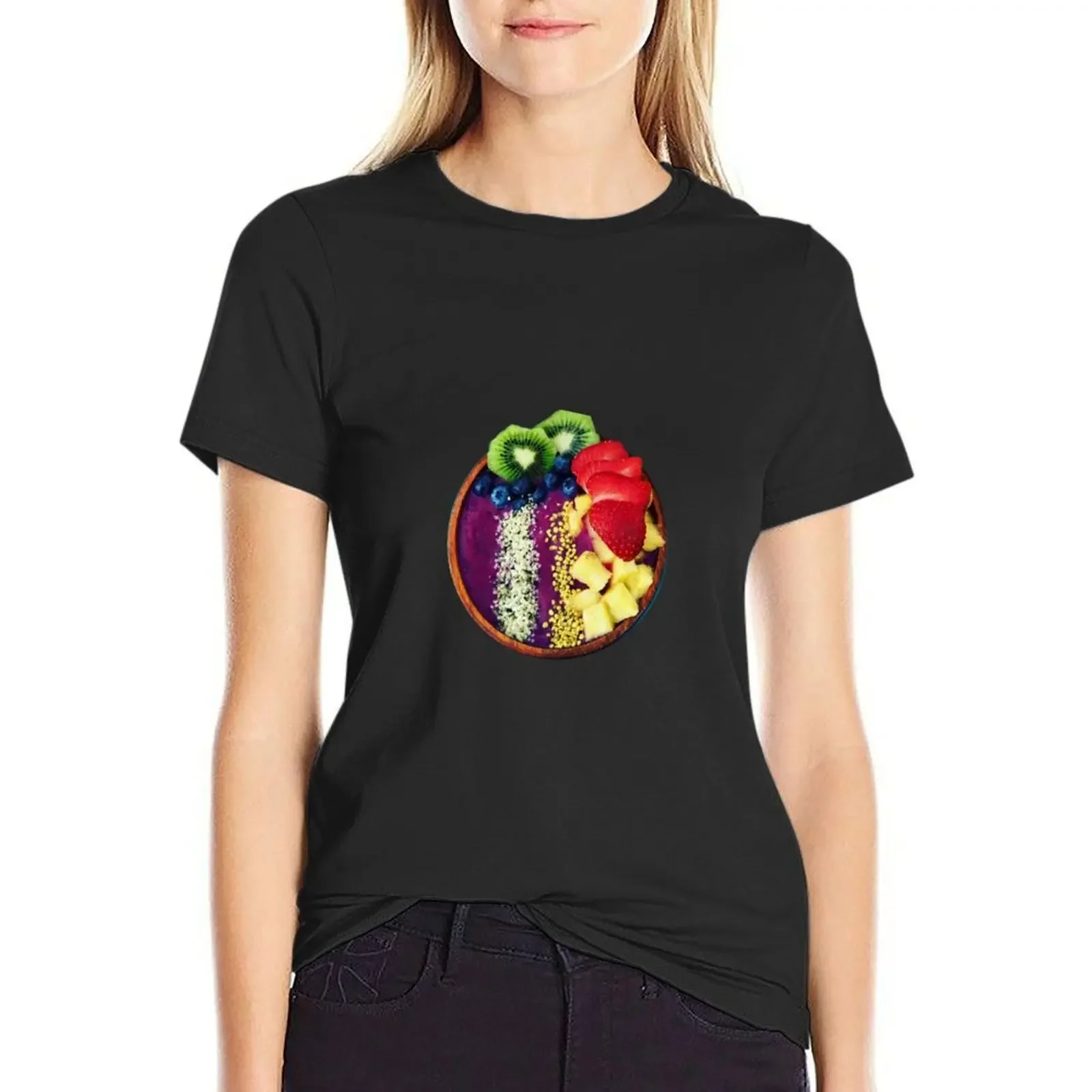 

Acai Bowl T-Shirt oversized plus size tops customs design your own animal print shirt for girls cotton t shirts Women