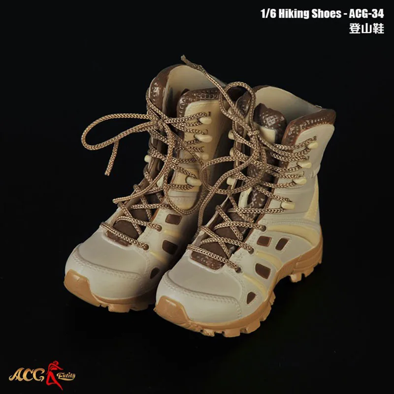 ACG-34 1/6 Scale Male Hiking Shoes Battle Boots Soldier Hollow Shoes Model Fit 12'' Action Figure Body Dolls