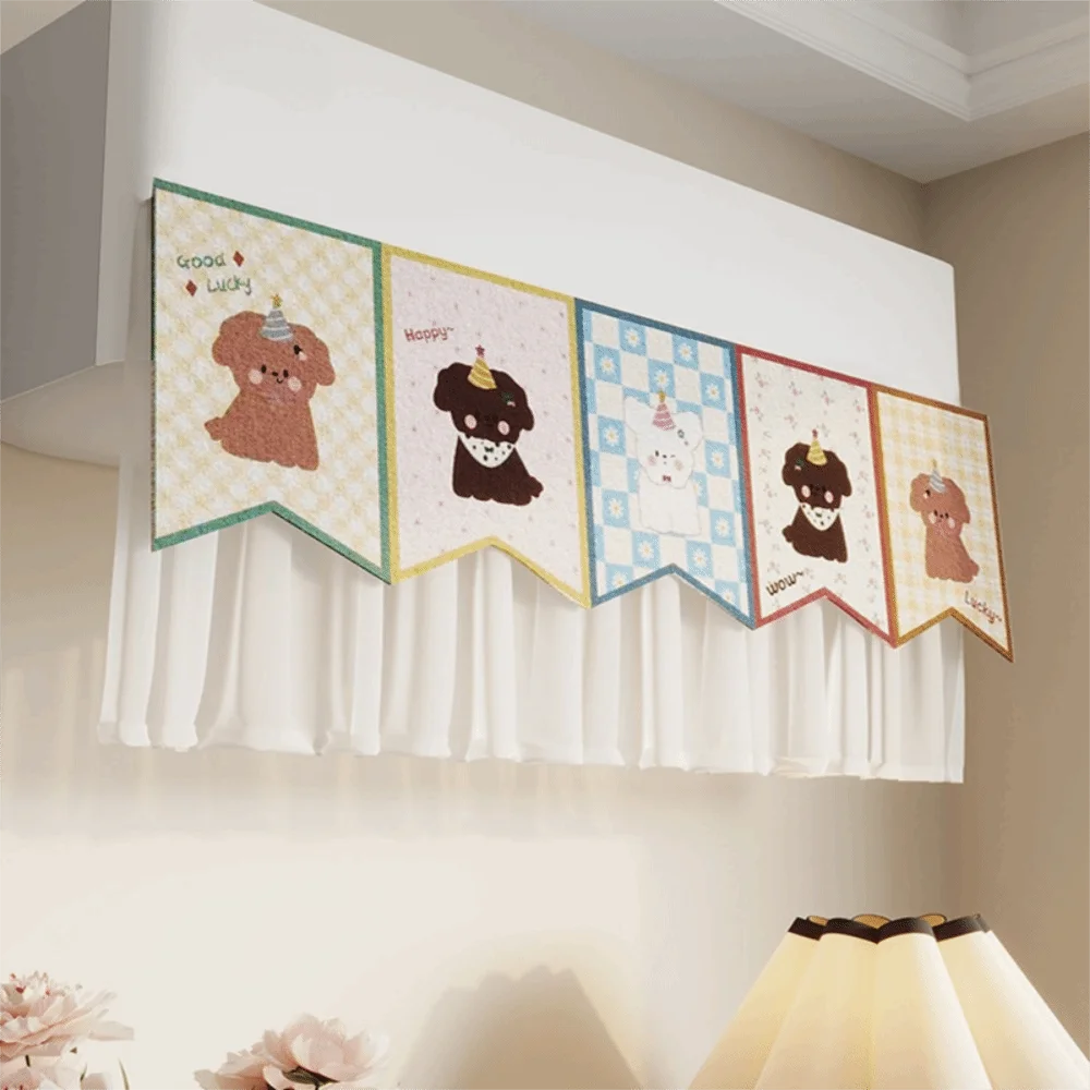 Self-Adhesive AC Wind Deflector Curtain No-Punching Anti-Direct Blowing Air Outlet Cover Cartoon Universal