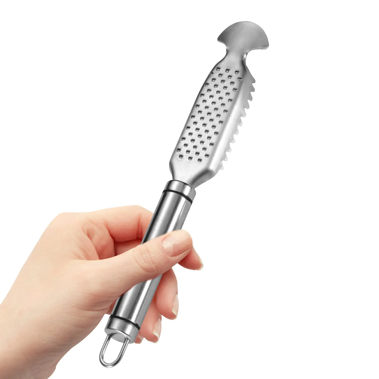 2Pcs Stainless Steel Fish Scale Scraper Manual Remover Tool Kitchen Seafood Scaler Tool Home Kitchen Fish Cleaning Aid