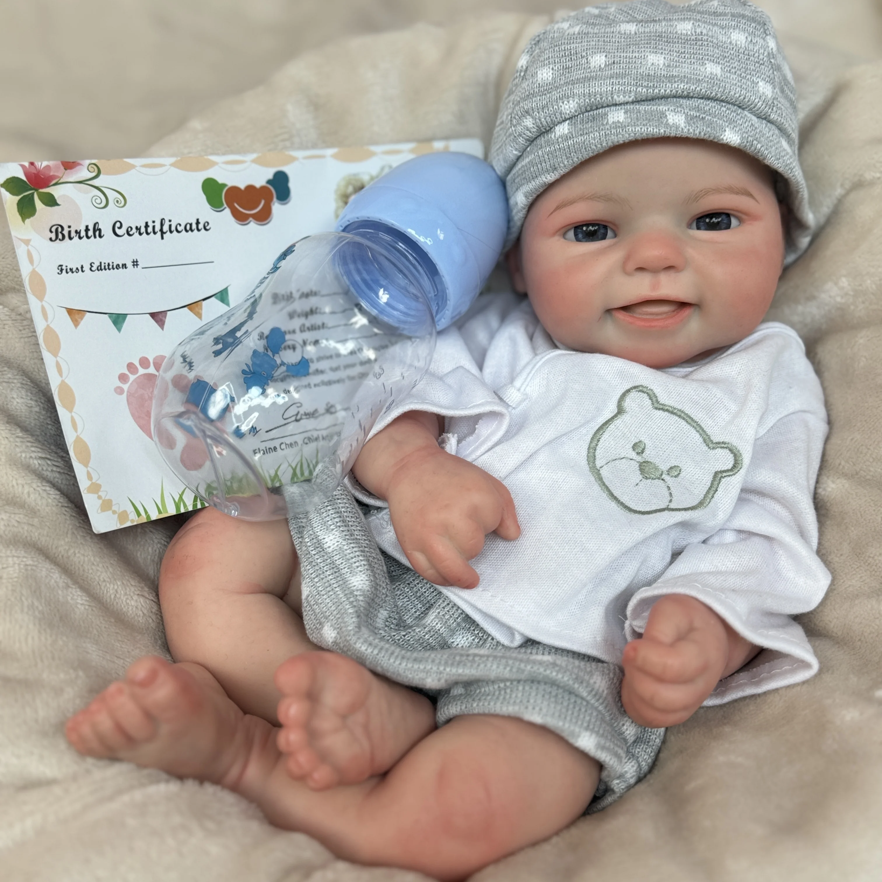OtardDolls Painted All Silicone Girl&Boy 40CM Bebe Reborn Full Soft Silicone Newborn Dolls Gifts Boneca Reborn Corpo De Silicone