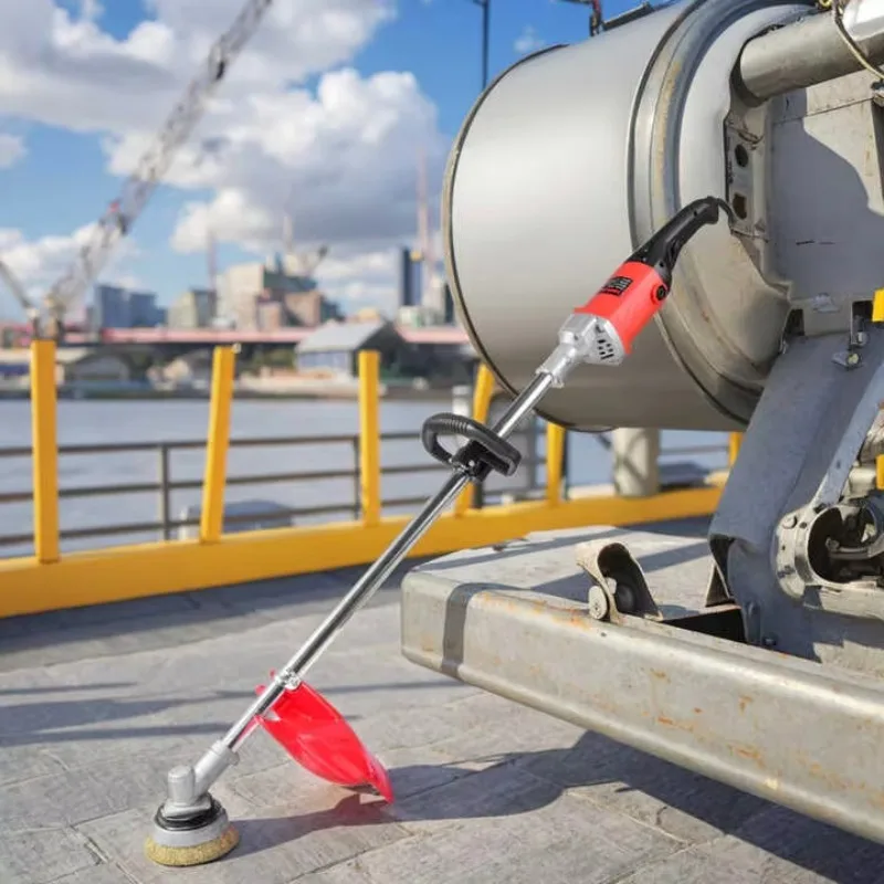 Hand-Held Electric Mortar Bowl Type Deruster Machine Adjustable Speed Derusting Polishing Grinding Scaling Motor Core