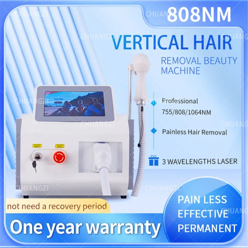 

Diode Hair Removal Machine 808/755/1064nm Permanent Unhairing Beauty Equipment Salon And Home