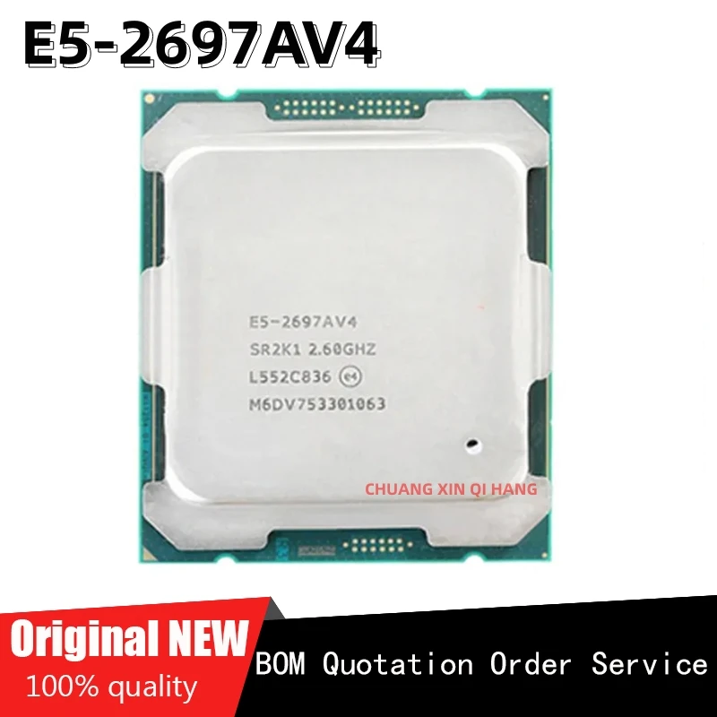 

Used for E5-2697AV4 E5 2697AV4 2.60GHZ 16-Core 40MB 145W 14nm E5-2697A V4 LGA2011-3 Processor