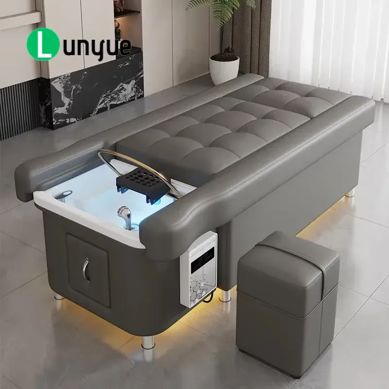 Electric Lifting Shampoo Bed Multifunctional Thai Massage Chair Foot Rest Head Wash Basin for Spa Beauty Furniture