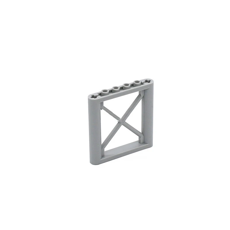Railing treillis mur 1X6X5 64448 MOC blocs de construction noir/gris bricolage ville rue briques jouets compatibles avec LEGO